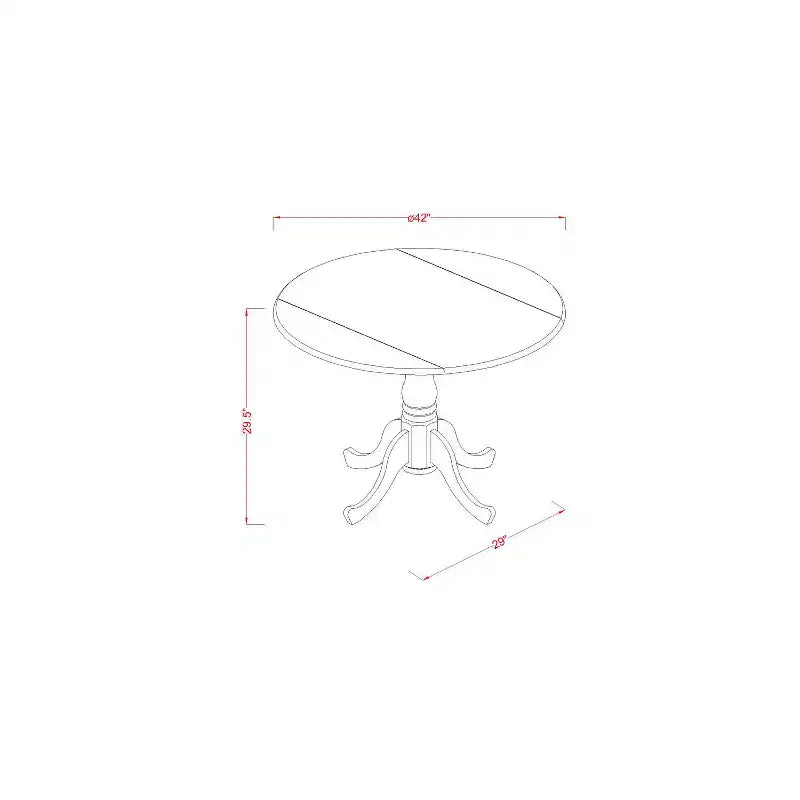 Retro Dining Table Set - 2 Wood Chairs - Kitchen Table for Small Spaces - Revival