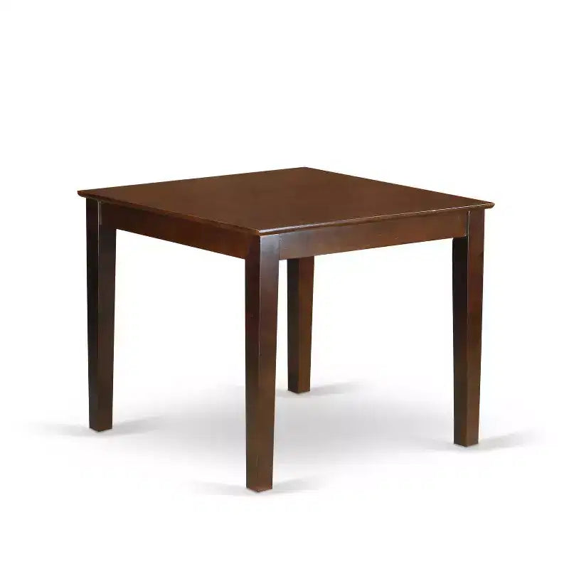 HomeStock 5-Pc Mahogany Finish Solid Wood Top - Dining Room Set with High Back - Seats 4