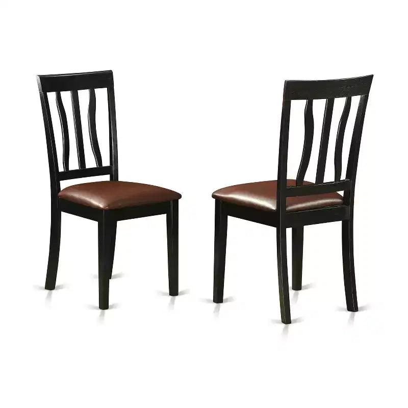 Ensemble de salle à manger 5 pièces avec table et 4 chaises Table ronde moderne à pied central noire de 107 cm