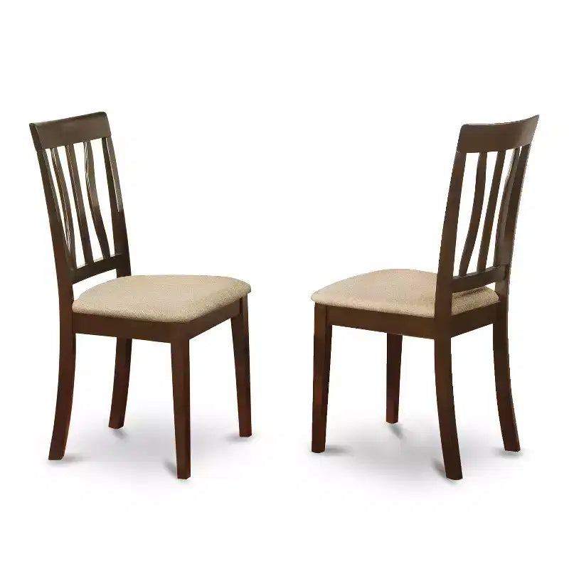 Dining Room Set 6 Piece Table with Chairs & Bench - Cappuccino Finish, 36x66 Inch