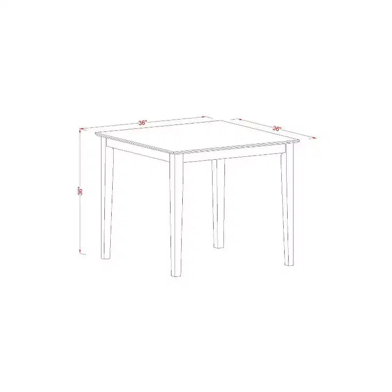 Counter Height Pub Set - 3 Piece Asian Style Table & Chairs - Small Space Dining Set - 36x36 Inch Mahogany