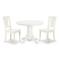 Retro Round Dining Set 3pc - 42 Inch Table & 2 Chairs - Renaissance Style Furniture
