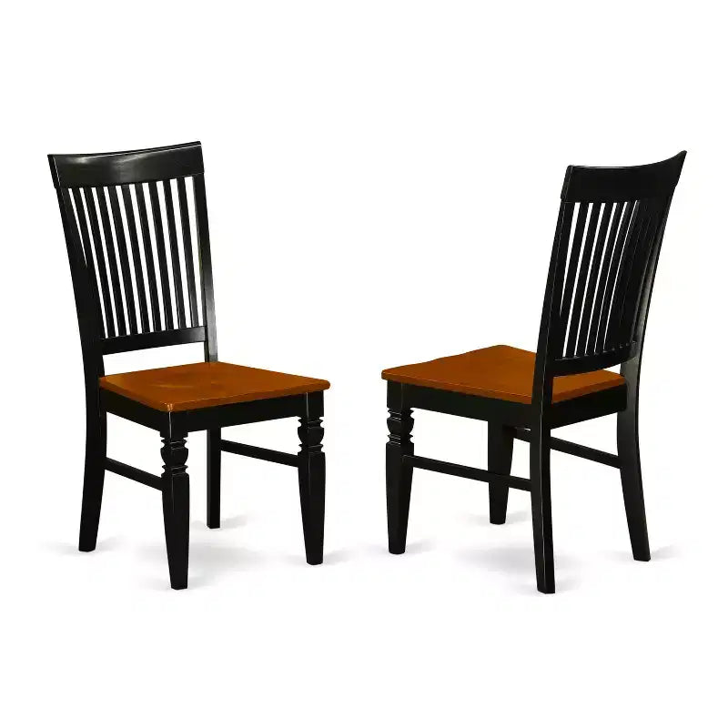 Ensemble de salle à manger rond moderne - Ensemble de 5 pièces table et chaises de cuisine - Table de 107 cm, finition cerisier noir