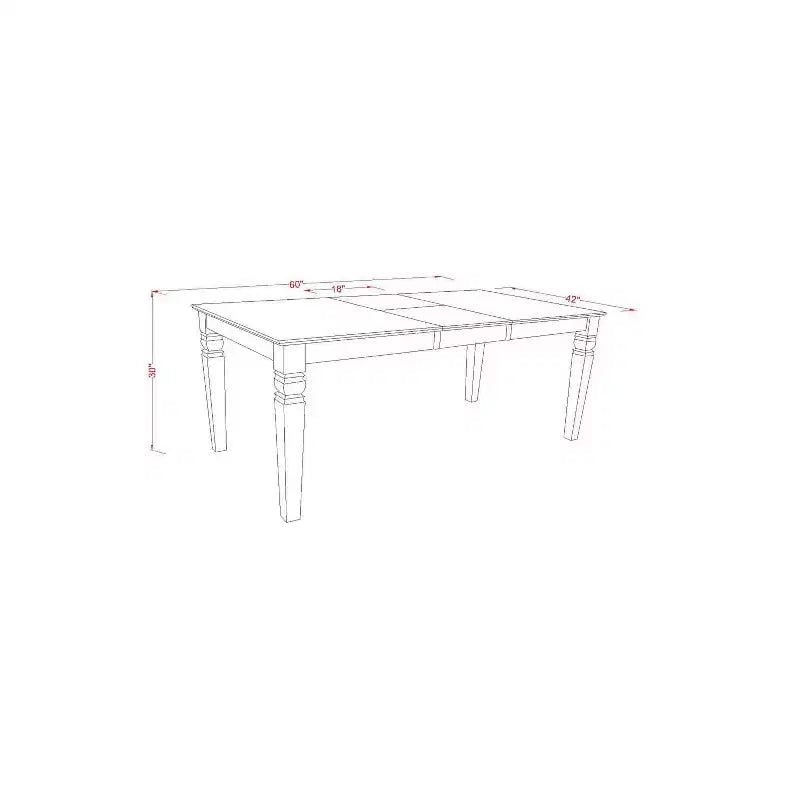 HomeStock 5-Piece Rectangle Black Finish Solid Wood Top Dining Table with 4 Parson Chair with Butterfly Leaf