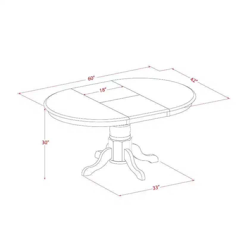 Ensemble de salle à manger moderne 5 pièces – Table et chaises en bois d'hévéa – Mobilier de cuisine et de salle à manger