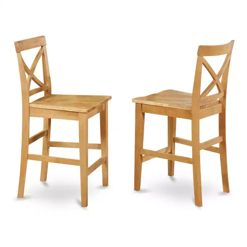 Counter Height Dining Set - Pub Table & Bar Stools with Backs - Modern Kitchen Set