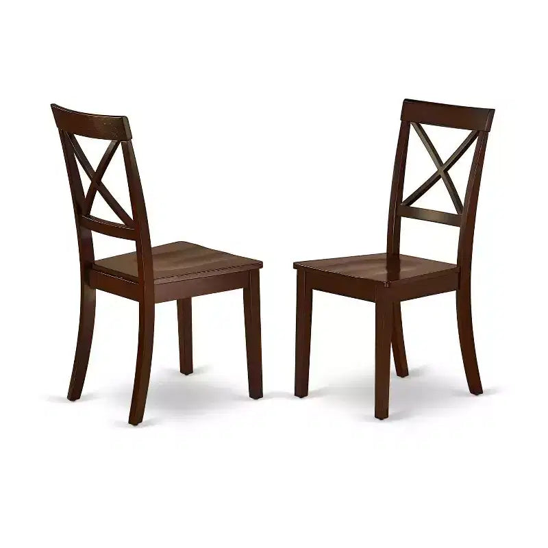 Medieval Dining Set 3Pc Square Table & Chairs - 36 Inch Wood Table Set for Classic Home Decor