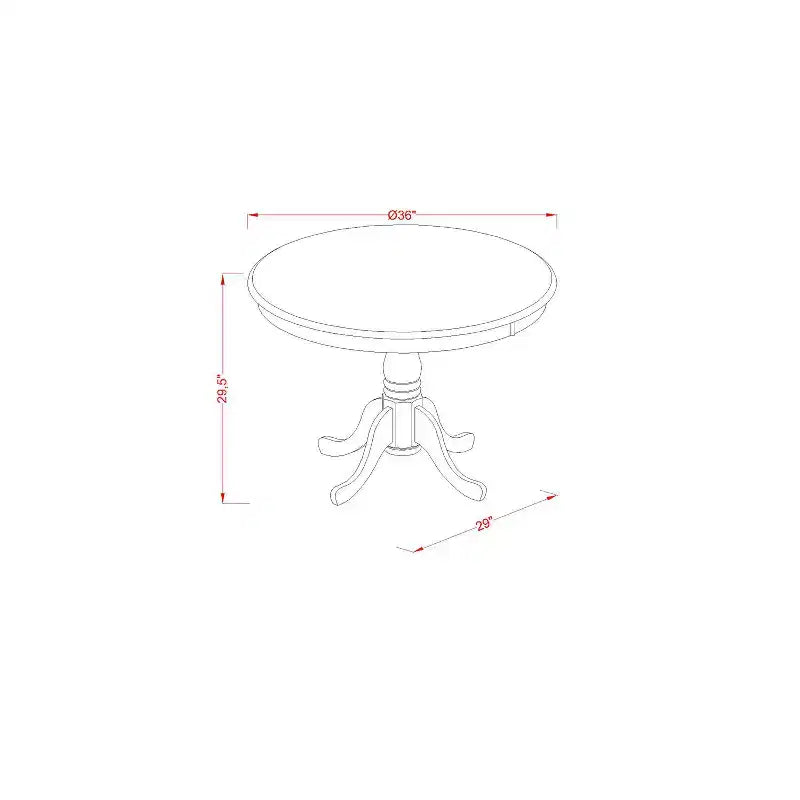 Ensemble Table à Manger Rococo - Table Ronde avec 2 Chaises Élégantes - Meubles de Style Antique