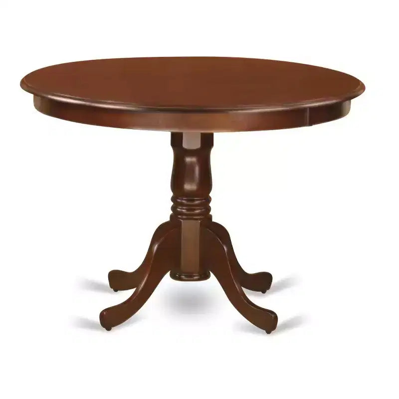 Gothic Kitchen Table Set - 3 Piece Glamour Dining Set with Chairs - 42 Round Table - Elegant Wood Design