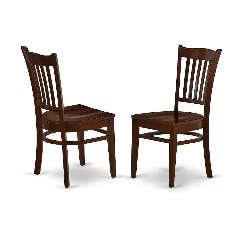 Gothic Kitchen Table Set - 3 Piece Glamour Dining Set with Chairs - 42 Round Table - Elegant Wood Design