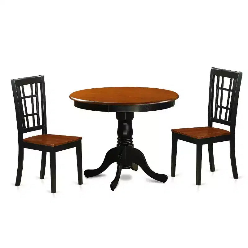 Dining Table Set with Chairs - Wood Dining Room Furniture for 4