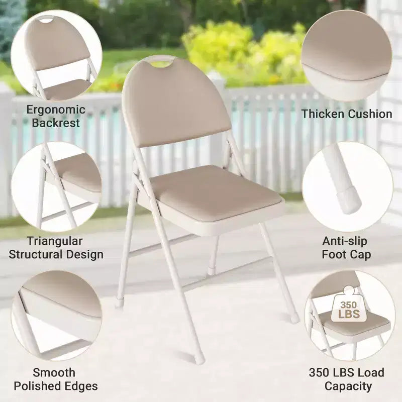 5-Piece Rectangle Folding Table & Chairs Set  Portable, Scratch-Resistant for Dining/Living Room/Camping (Foldable)