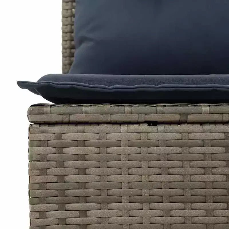 vidaXL 9 Piece Patio Sofa Set with Cushions Black Poly Rattan (US only)