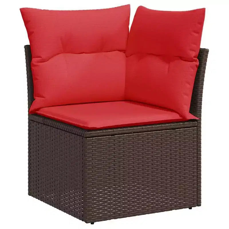 vidaXL Patio Sofa Set Black