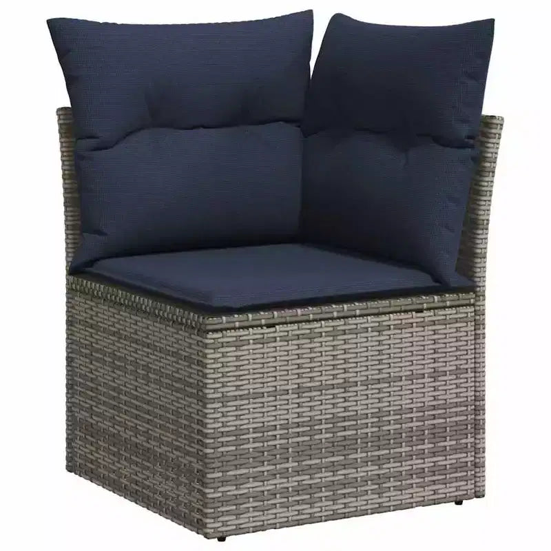 vidaXL Patio Sofa Set Black