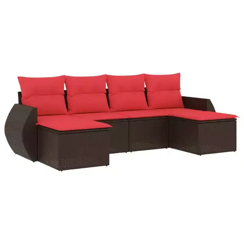 vidaXL Patio Sofa Set Black