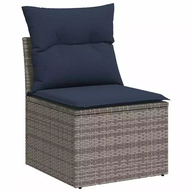 vidaXL Patio Sofa Set Rattan, Cushions