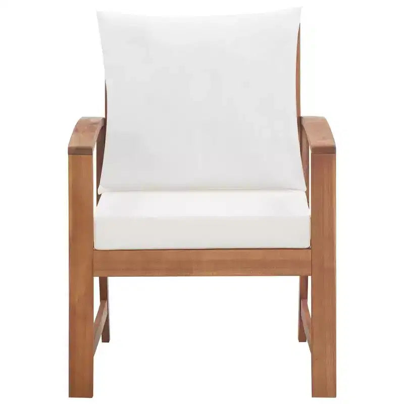 vidaXL Patio Furniture Set 4 Piece Bench Chair with Table Solid Acacia Wood