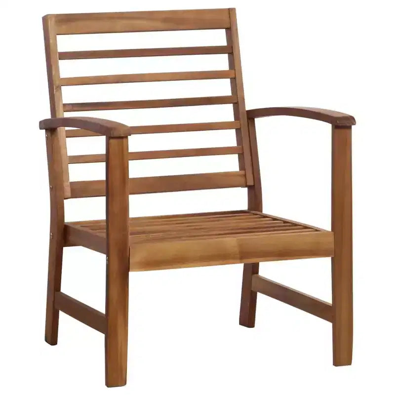 vidaXL Patio Furniture Set 4 Piece Bench Chair with Table Solid Acacia Wood