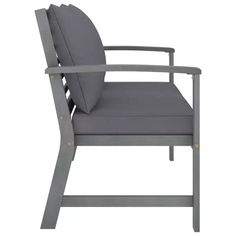 vidaXL Patio Furniture Set 4 Piece Bench Chair with Table Solid Acacia Wood
