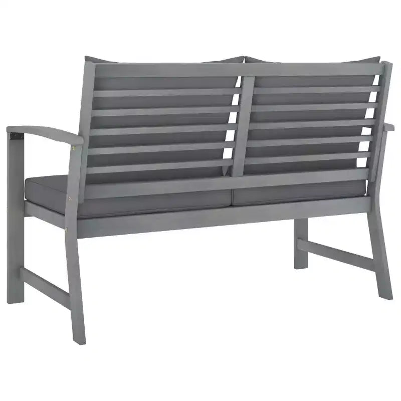 vidaXL Patio Furniture Set 4 Piece Bench Chair with Table Solid Acacia Wood