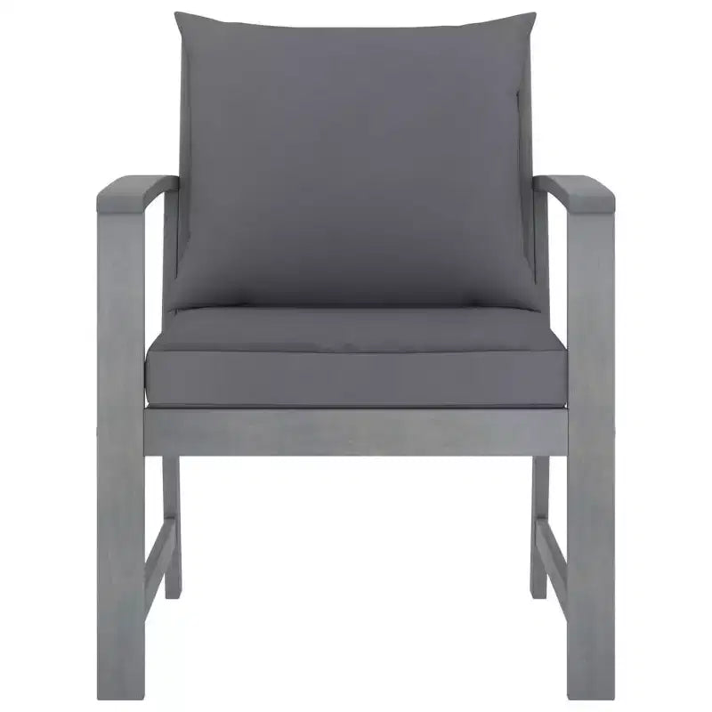 vidaXL Patio Furniture Set 4 Piece Bench Chair with Table Solid Acacia Wood