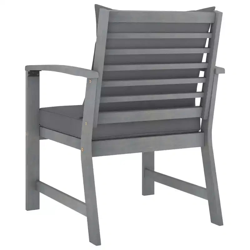 vidaXL Patio Furniture Set 4 Piece Bench Chair with Table Solid Acacia Wood