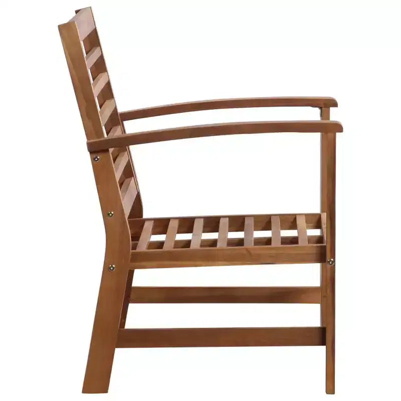 vidaXL Patio Furniture Set 4 Piece Bench Chair with Table Solid Acacia Wood