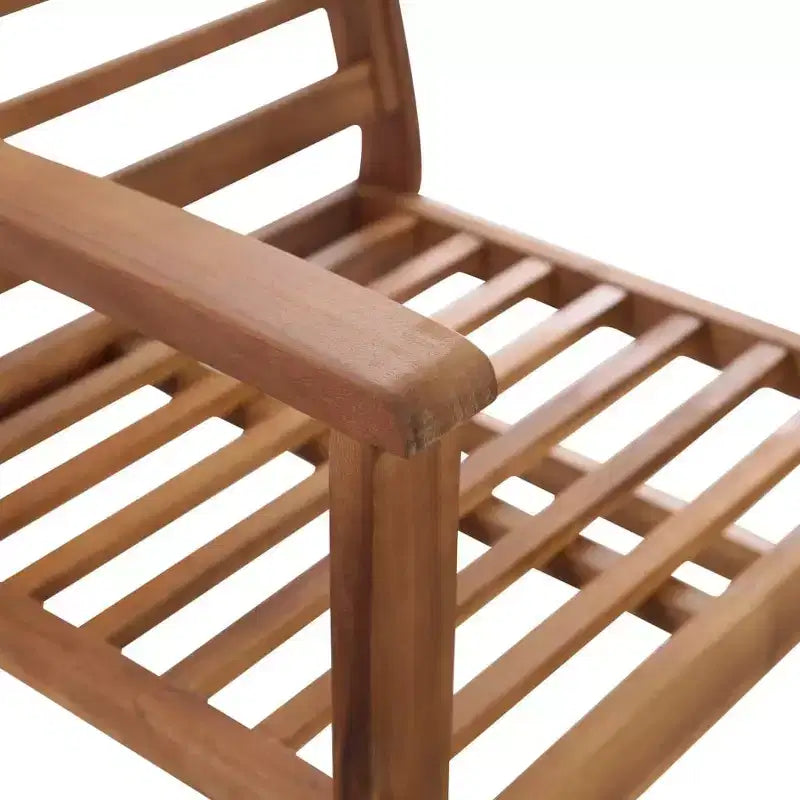 vidaXL Patio Furniture Set 4 Piece Bench Chair with Table Solid Acacia Wood