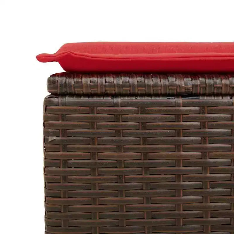 vidaXL Ensemble de canapés de jardin avec coussins, poufs modulaires 2 pièces en rotin synthétique et acacia