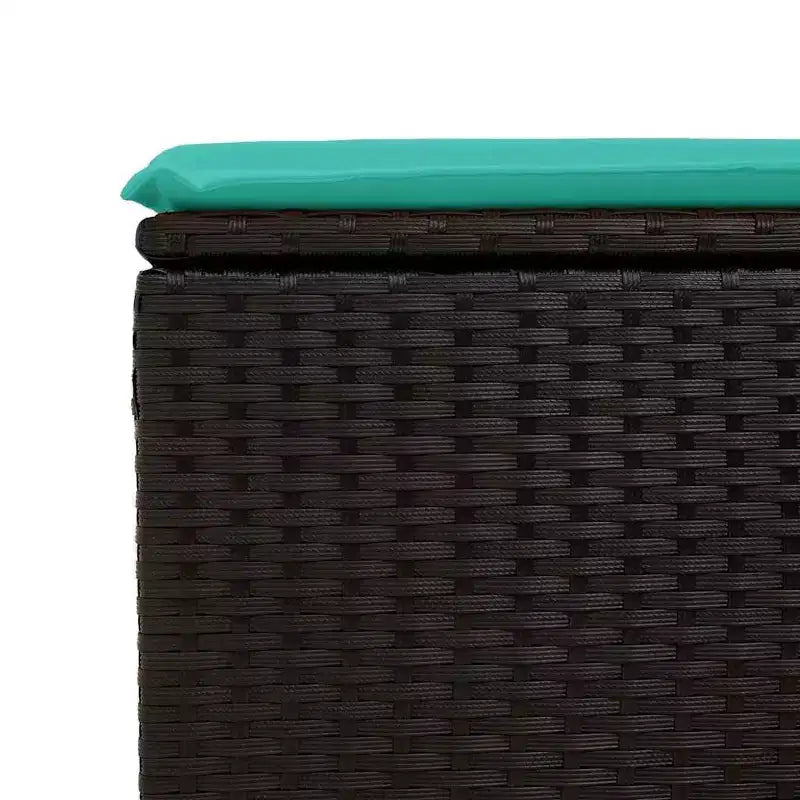 vidaXL Ensemble de canapés de jardin avec coussins, poufs modulaires 2 pièces en rotin synthétique et acacia
