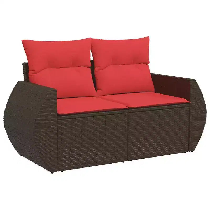 vidaXL Patio Sofa Set Black