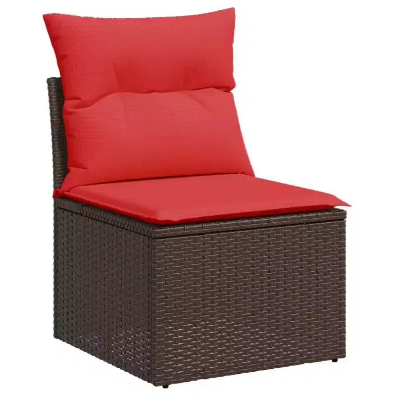 vidaXL Patio Sofa Set Black