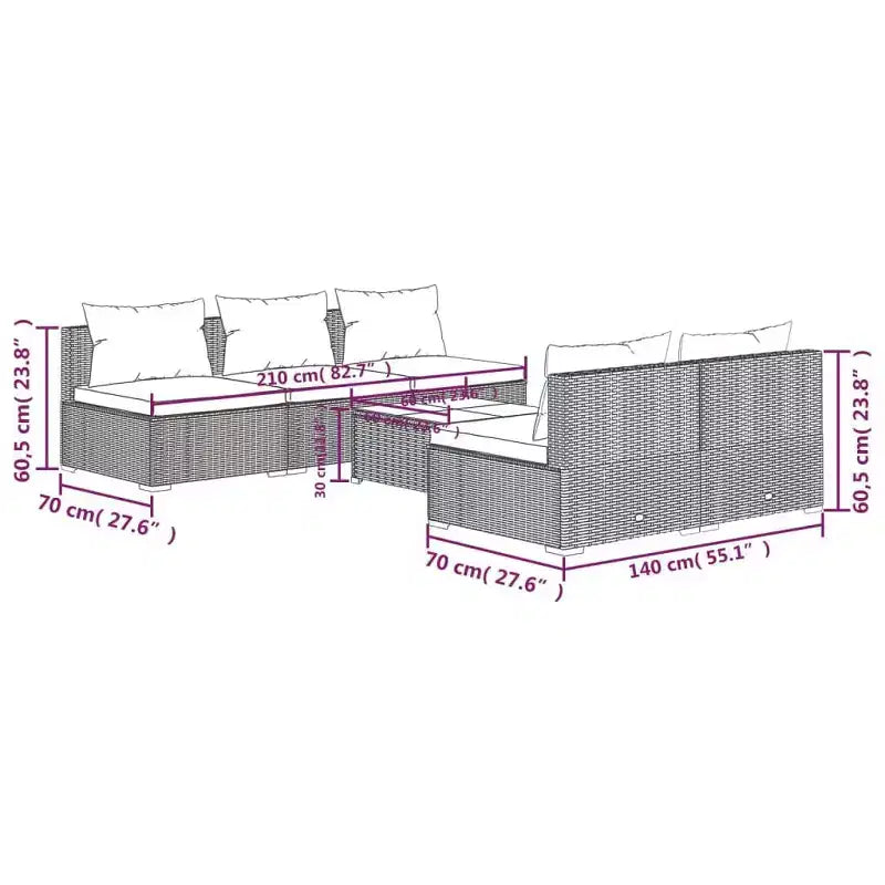 vidaXL Patio Lounge Set