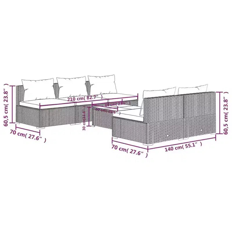 vidaXL Patio Lounge Set