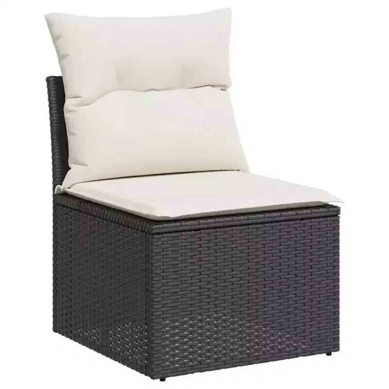 vidaXL 10 Piece Patio Sofa Set with Cushions, Poly Rattan Outdoor Sectional, Multiple Colors/Models
