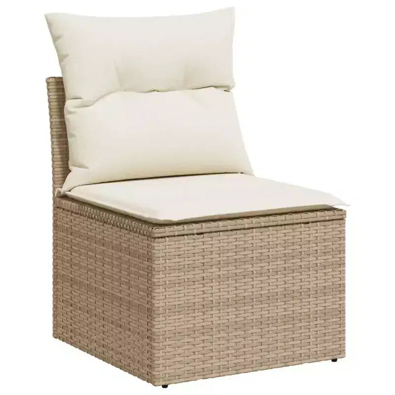 vidaXL 10 Piece Patio Sofa Set with Cushions, Poly Rattan Outdoor Sectional, Multiple Colors/Models