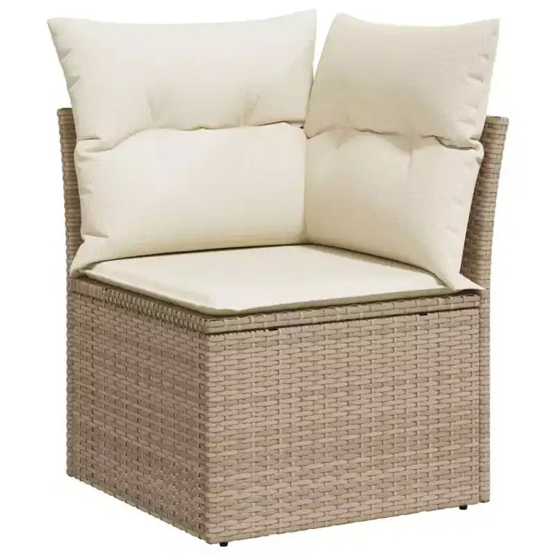 vidaXL 10 Piece Patio Sofa Set with Cushions, Poly Rattan Outdoor Sectional, Multiple Colors/Models