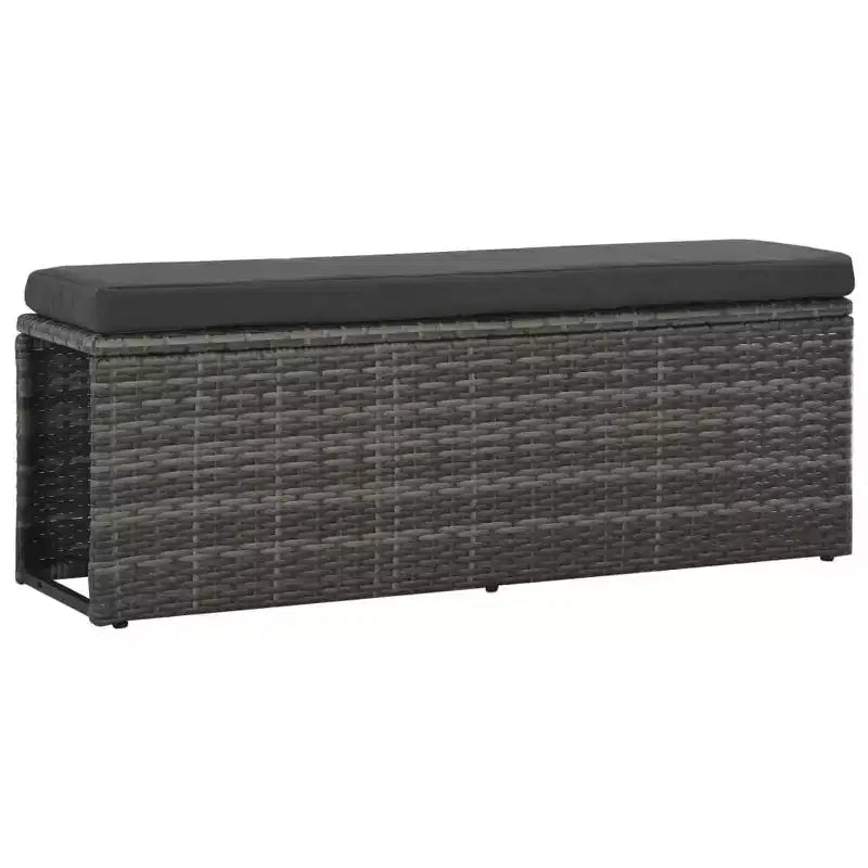 vidaXL Salon de jardin 3 pièces avec coussins en résine tressée gris