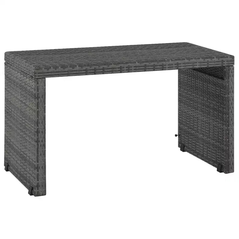vidaXL Salon de jardin 3 pièces avec coussins en résine tressée gris