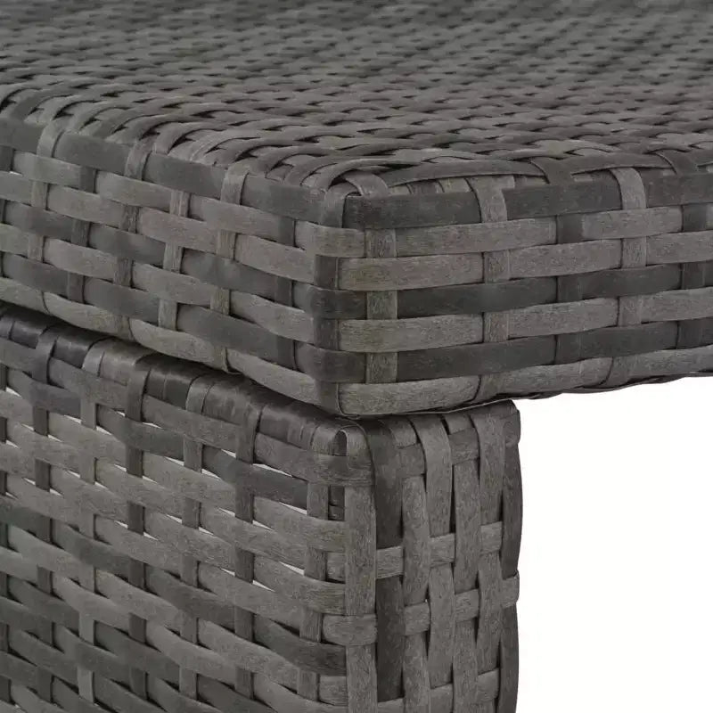 vidaXL Salon de jardin 3 pièces avec coussins en résine tressée gris