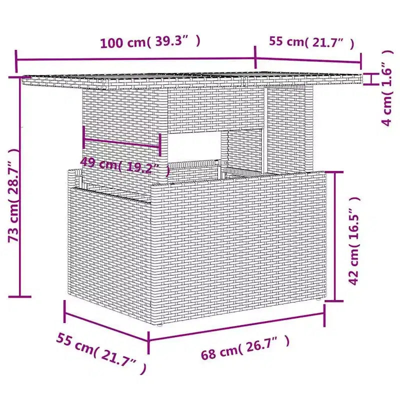 vidaXL Salon de jardin avec coussins, Modulable, Extérieur, 7 pièces, Résine tressée