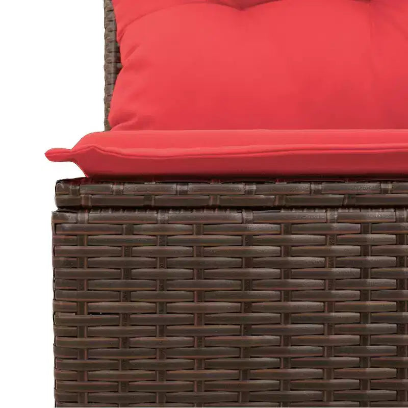 vidaXL Salon de jardin avec coussins, Modulable, Extérieur, 7 pièces, Résine tressée