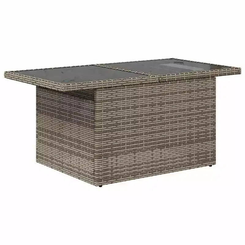vidaXL Salon de jardin avec coussins, Modulable, Extérieur, 7 pièces, Résine tressée