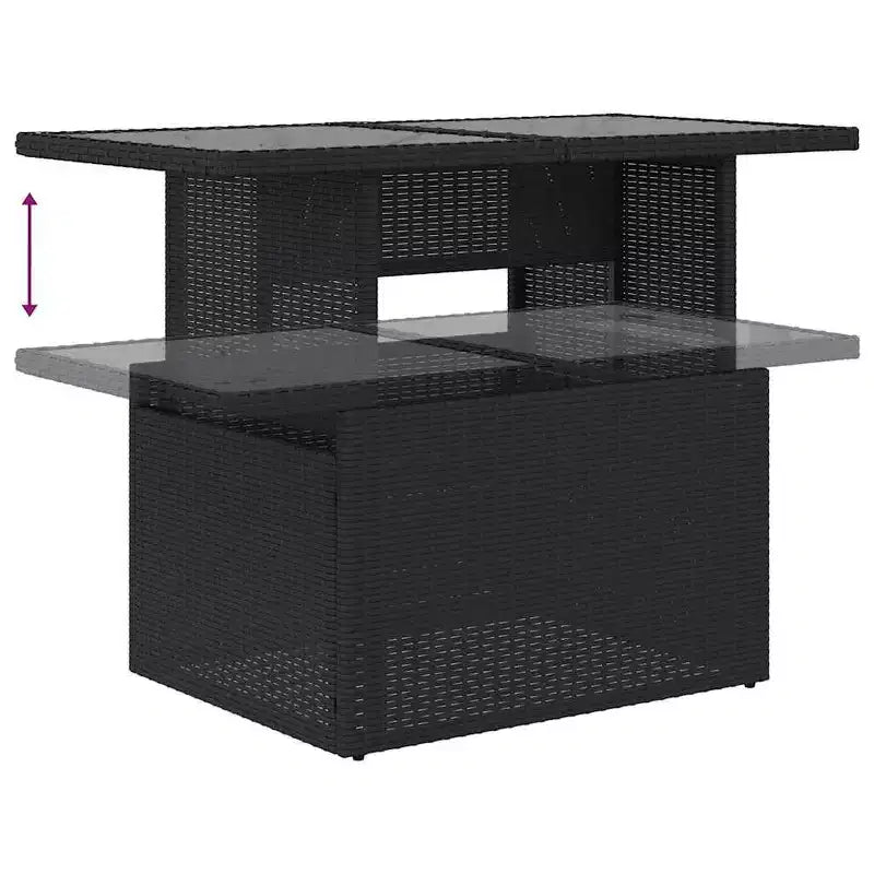 vidaXL Salon de jardin avec coussins, Modulable, Extérieur, 7 pièces, Résine tressée