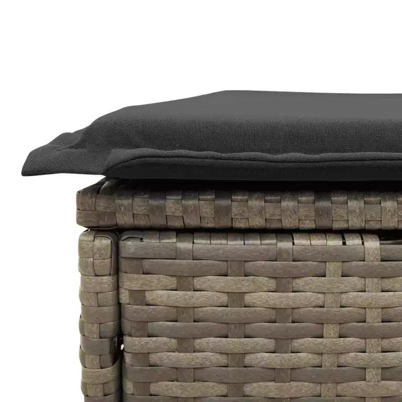 vidaXL 9 Piece Patio Sofa Set with Cushions Poly Rattan - Black and Cream Without Table