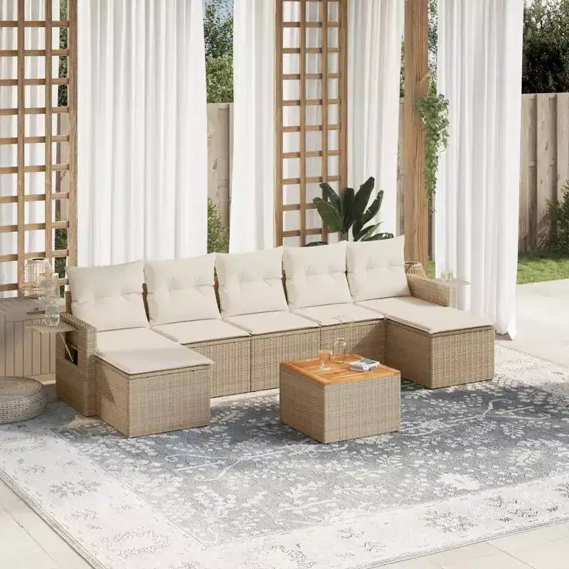 vidaXL Salon de jardin 8 pièces avec coussins en résine tressée gris