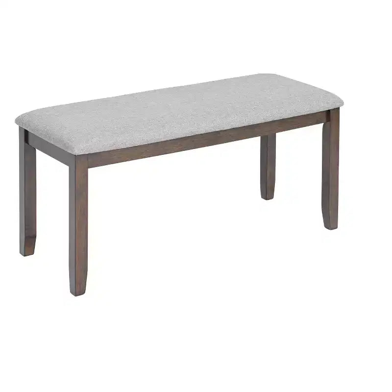 sumyeg Ensemble de 6 pièces de table à manger rectangulaire avec chaises et banc pour cuisine ou salle à manger