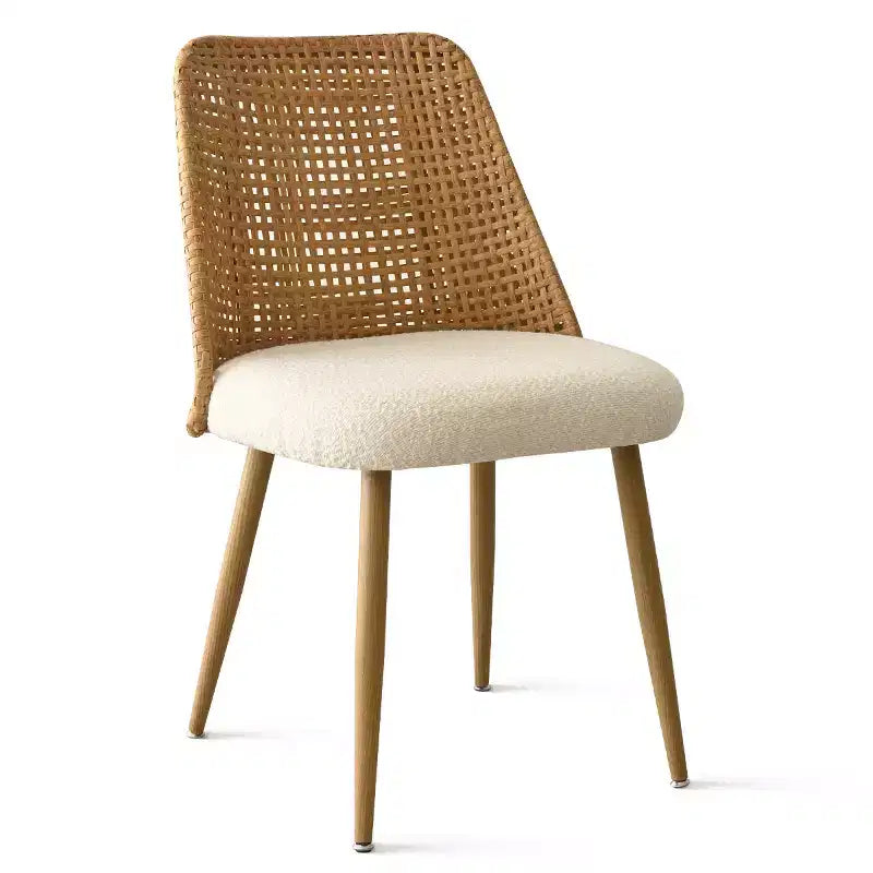 Round Dining Table Set for 2, Modern 35 Pedestal Table and Upholstered Dining Chairs with Rattan Backs, Perfect for Small Space Dining-Panipeachy