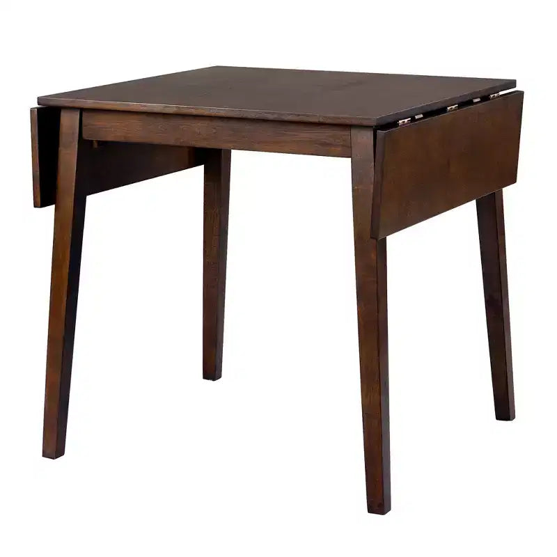 3 Piece Expandable Dining Set with 2 Upholstered Chairs, Wood Dining Table with Drop Leaf for Small Place